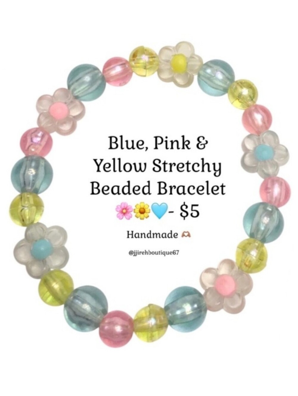 Floral Multicolor Beaded Bracelet 🌸